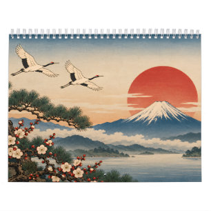 Hanafuda Twelve Months of Japan Woodblock Art Calendar