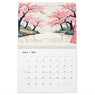 Hanafuda Twelve Months of Japan Woodblock Art Calendar