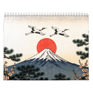 Hanafuda Twelve Months of Japan Woodblock Art Calendar
