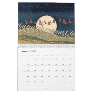 Hanafuda Twelve Months of Japan Woodblock Art Calendar