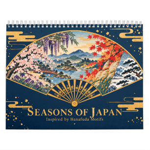Hanafuda Twelve Months of Japan Woodblock Art Calendar