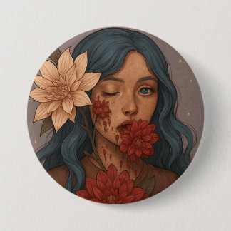 Hanahaki Button Pin