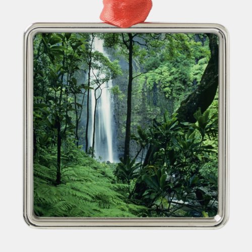 Hanakapiai Falls along the Na Pali Coast Kauai Metal Ornament