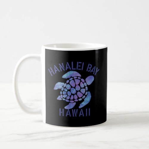 Hanalei Bay Hawaii Beach Tribal Turtle Coffee Mug
