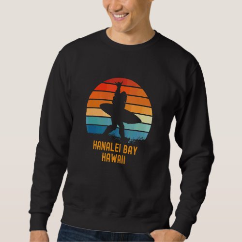 Hanalei Bay  Hawaii Sasquatch Souvenir Sweatshirt