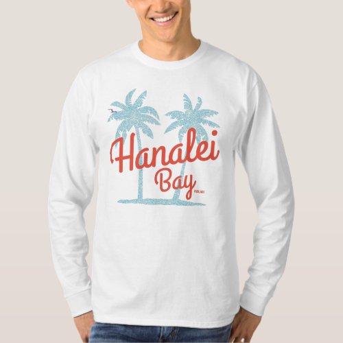 Hanalei Bay Island of Kauai Hawaii Souvenir Surf T_Shirt