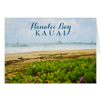 Hanalei Bay Kauai Hawaii Beach & Boats Cards