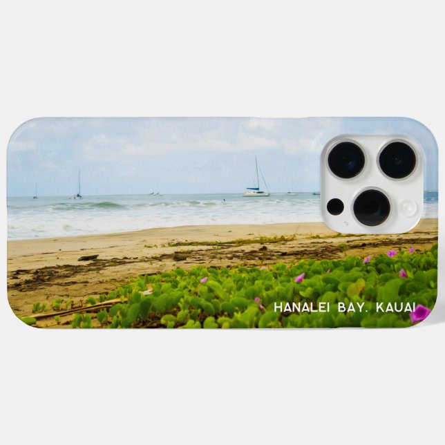 Hanalei Bay, Kauai Hawaii Beach & Boats  Case-Mate iPhone Case (Back (Horizontal))