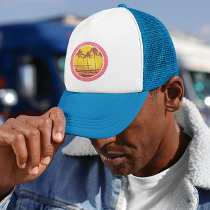 Hanalei Bay Kauai Vintage Beach Sunrise Surf Trucker Hat