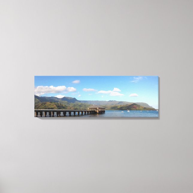 Hanalei Bay Panorama Canvas Print (Front)