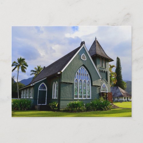 Hanalei Church Kauai Hawaii Postcard