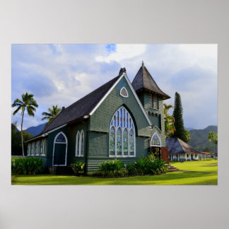 Hanalei, Hawaii, Church Poster