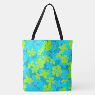 Hanalei Hawaiian Hibiscus Camo Floral Beach Bag