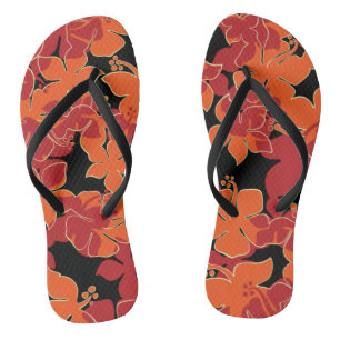 Hanalei Hawaiian Hibiscus Camo Floral Flip Flops