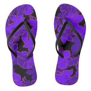 Hanalei Hawaiian Hibiscus Camo Floral Flip Flops