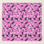 Hanalei Hawaiian Hibiscus Camo Floral Pink Scarf<br><div class="desc">Pink and black colorway. Overlays of hibiscus flowers create a camo effect and are reminiscent of the flowers used in vintage aloha shirts in the sixties and seventies. These designs come in several colorways.</div>