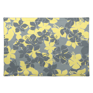 Hanalei Hawaiian Hibiscus Camo Floral Placemat