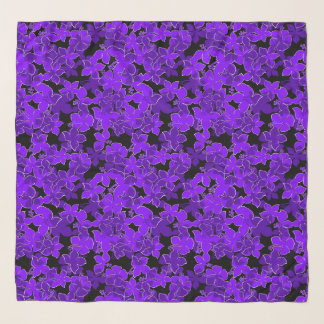 Hanalei Hawaiian Hibiscus Camo Floral Purple Scarf