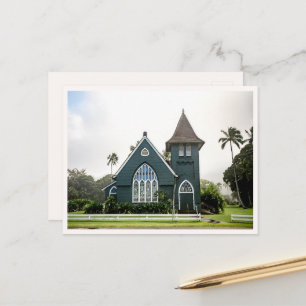 Hanalei Kauai Green Church Hawaii Postcard