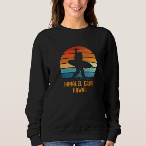 Hanalei Kauai  Hawaii Sasquatch Souvenir Sweatshirt
