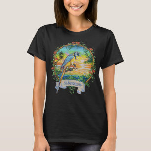Hanalei, Kauai Vintage Sunset Parrot Vacation T-Shirt
