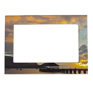 HANALEI PIER AT SUNSET MAGNETIC PICTURE FRAME