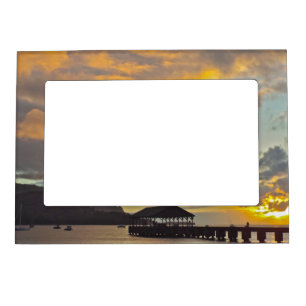 HANALEI PIER AT SUNSET MAGNETIC PICTURE FRAME