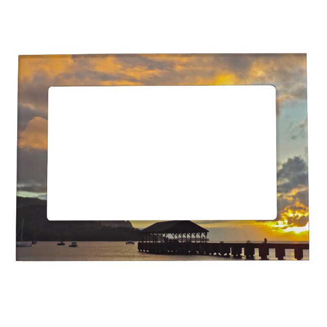 HANALEI PIER AT SUNSET MAGNETIC PICTURE FRAME (Front)
