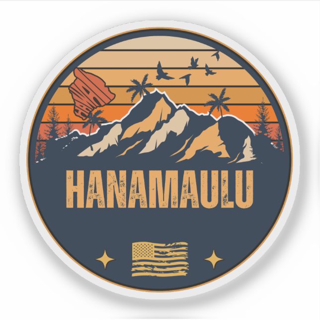 Hanamaulu, Hawaii Sticker (Front)
