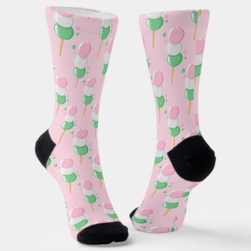 Hanami Dango Pattern Socks