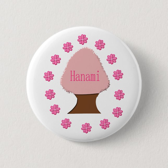 Hanami Japanese Cherry Tree Button (Front)