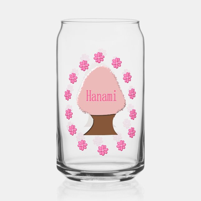 Hanami Japanese Cherry Tree Can Glass (Front)