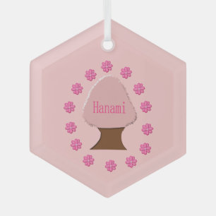Hanami Japanese Cherry Tree Glass Ornament