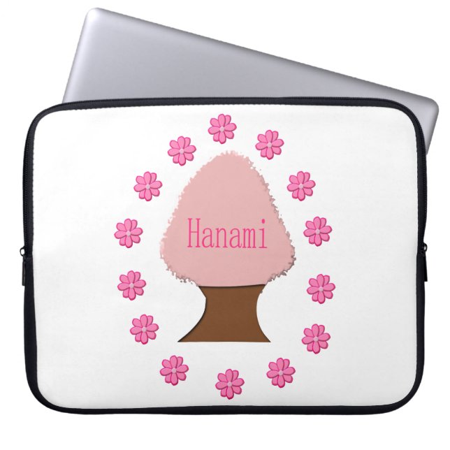 Hanami Japanese Cherry Tree Laptop Sleeve (Front)