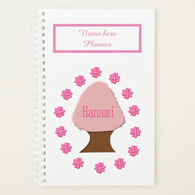 Hanami Japanese Cherry Tree Personalized Planner (Front)