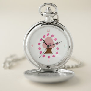 Hanami Japanese Cherry Tree Pocket Watch