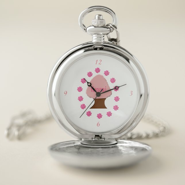 Hanami Japanese Cherry Tree Pocket Watch (Inside)