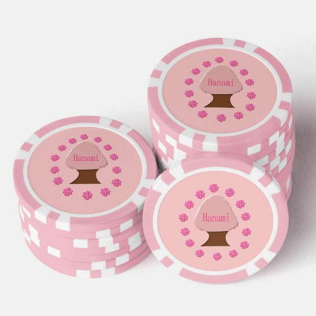 Hanami Japanese Cherry Tree Poker Chips (Stack)