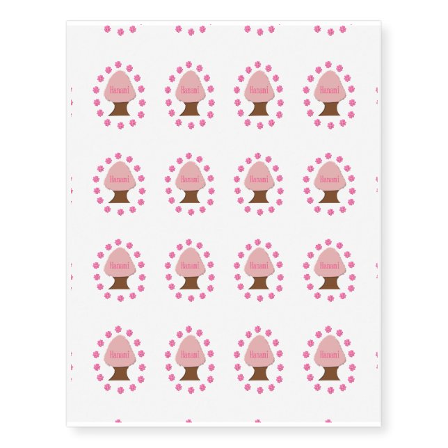 Hanami Japanese Cherry Tree Temporary Tattoos (Front)