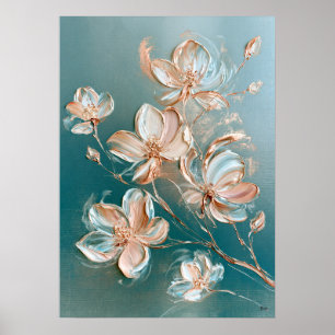 Hanamizuki Blossom Neo-Rinpa Floral Art Poster