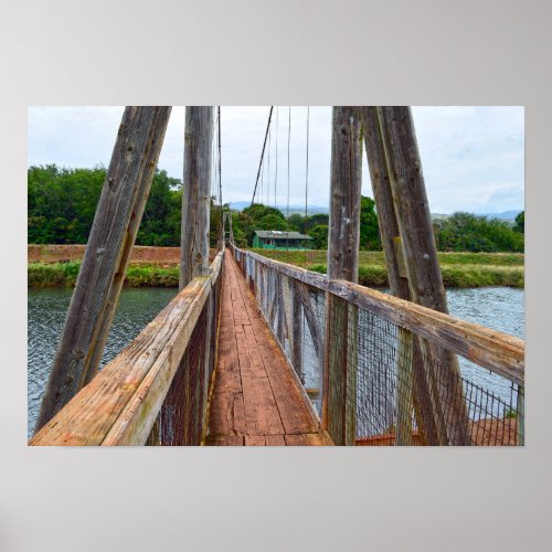 Hanapepe Swinging Bridge, Kauai, Hawaii, Poster on Zazzle.