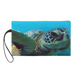 Hanauma Bay Hawaii - Green Sea Turtle Wristlet Purse