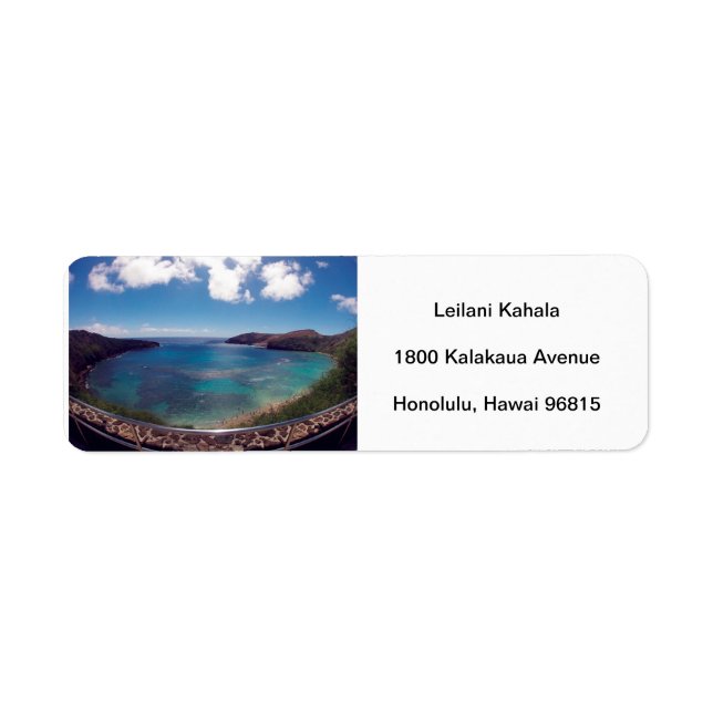 Hanauma Bay Hawaii Label (Front)