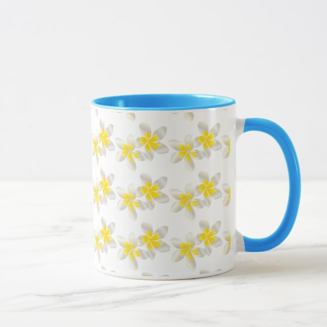 Hanauma Bay Hawaii Plumeria Flower Coffee Mug (Right)