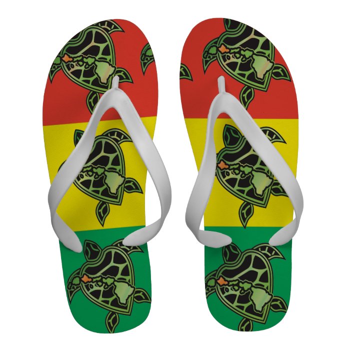 Hanauma Bay Hawaii Reggae Flip Flops