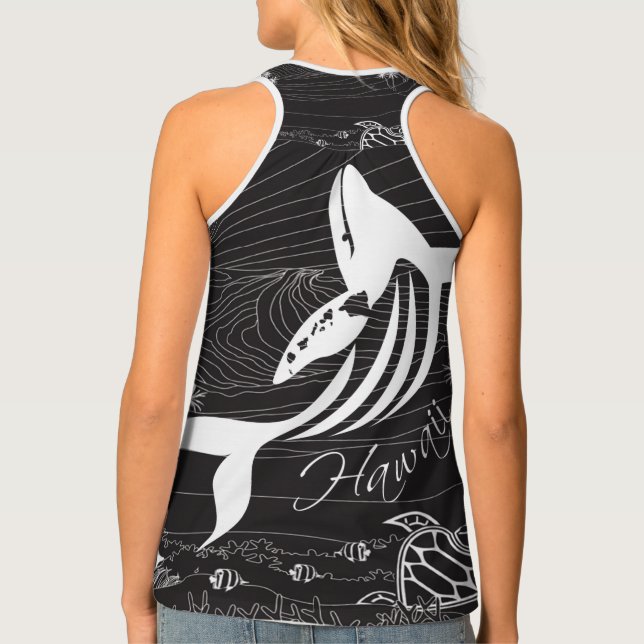 Hanauma Bay Hawaii Sea Turtle Tank Top (Back)