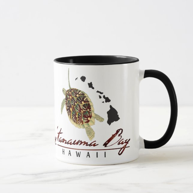 Hanauma Bay Hawaii Turtle and Hawaii Islands Mug (Right)