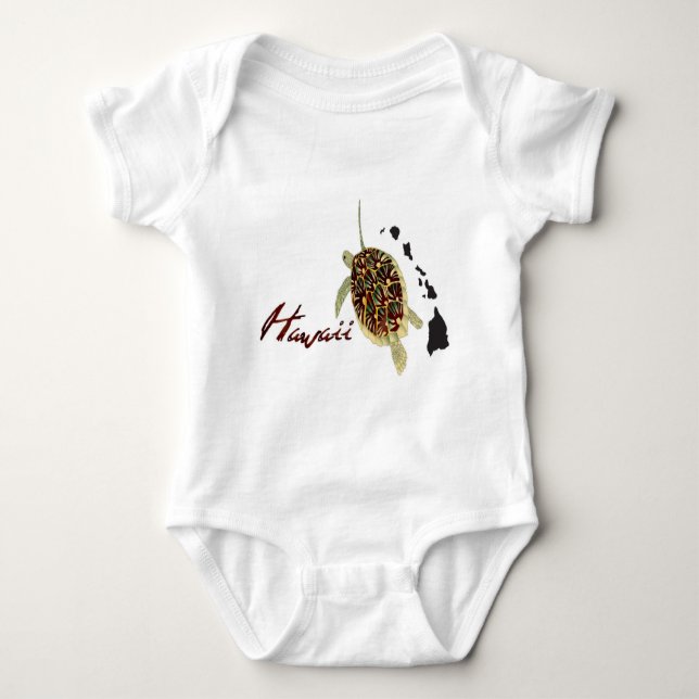 Hanauma Bay Hawaii Turtle Baby Bodysuit (Front)