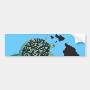 Hanauma Bay Hawaii Turtle Bumper Sticker