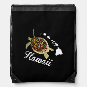 Hanauma Bay Hawaii Turtle Drawstring Bag
